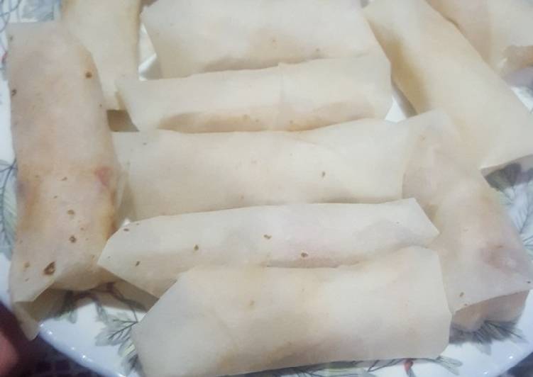 Steps to Prepare Super Quick Homemade Chicken spring rolls best for iftari #cookpadramadan