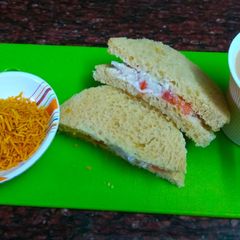 A picture of Mayo bread sandwich.
