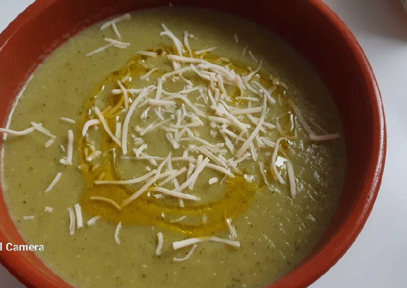 Crema fría de judías verdes, calabacín y puerro