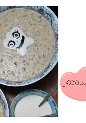 عکسی از دستور تزئین آش دندونی