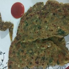 A picture of Vegtable mix besan paratha.
