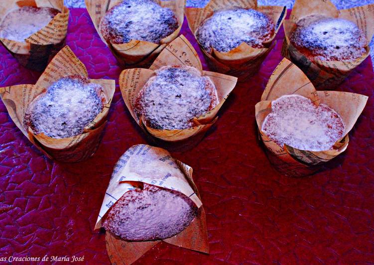 Muffins de naranja con harina integral de espelta