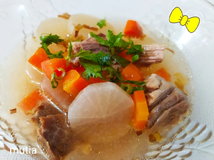 Cara Gampang Menyiapkan Resep Sop Lobak Daging Sapi Anti Ribet, Lezat Sekali