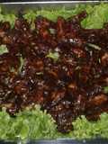 Alitas en salsa barbacoa