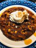 Brownie Peanut Butter Cake Pancakes 🥞