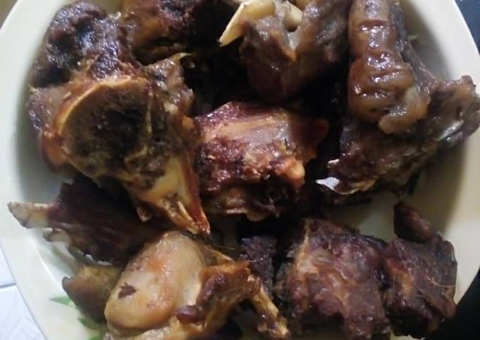 Fried goat meat