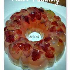 A picture of Pudding Buah / Fruits Pudding.