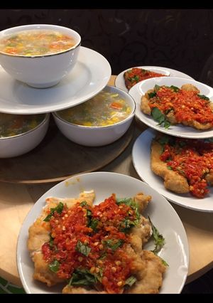 Foto resep AyamGeprekSambelKemangi Yammi n Healthy😋