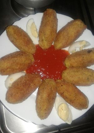 صورة لوصفة معقودة محشية بيض مغلي