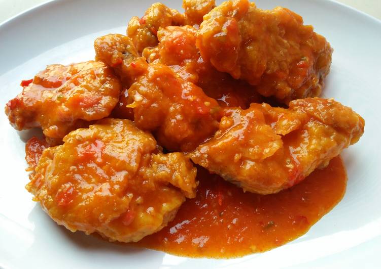 Ayam tepung saos pedes manis #bikinramdhanberkesan