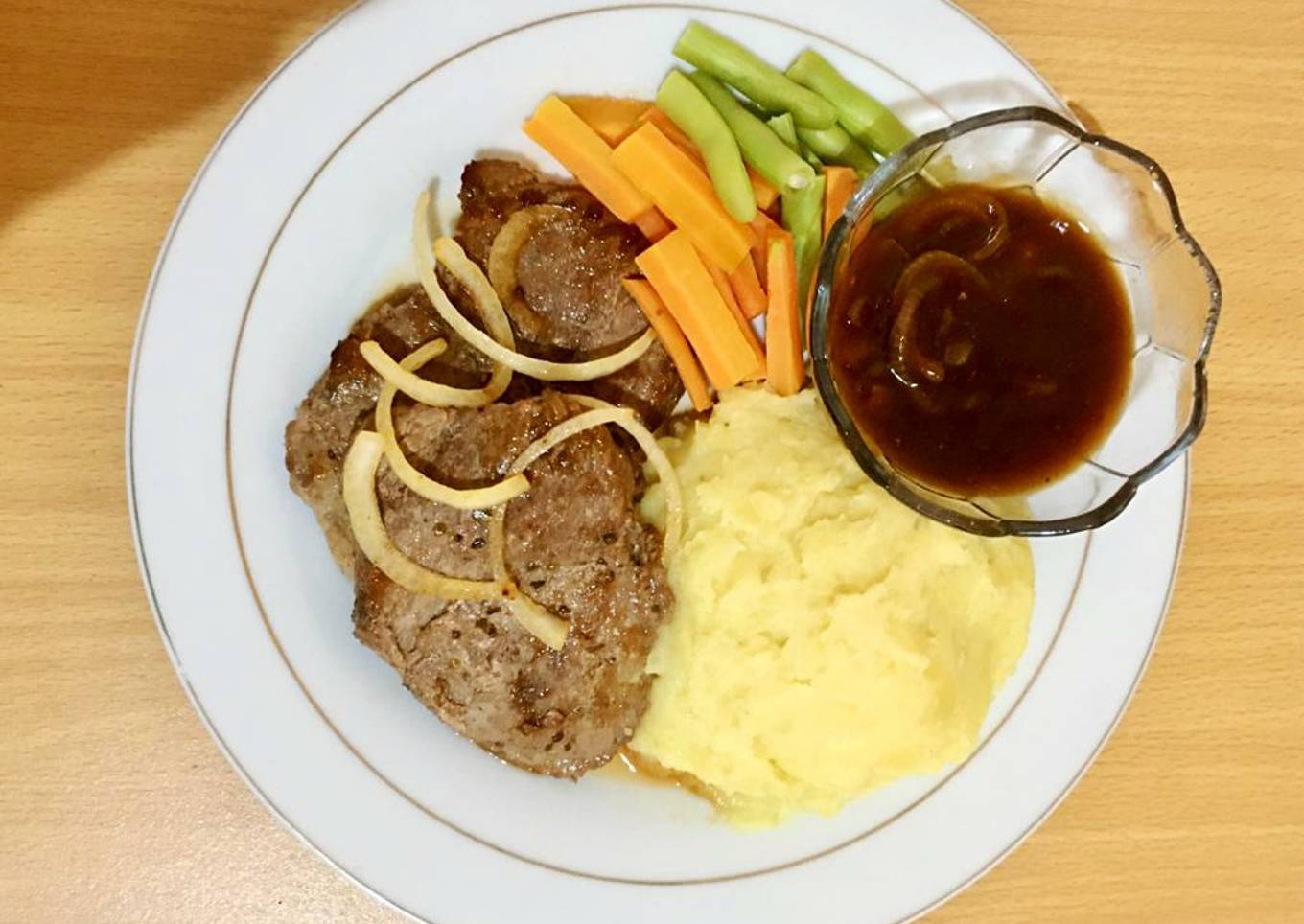 Beef steak with Teriyaki sauce