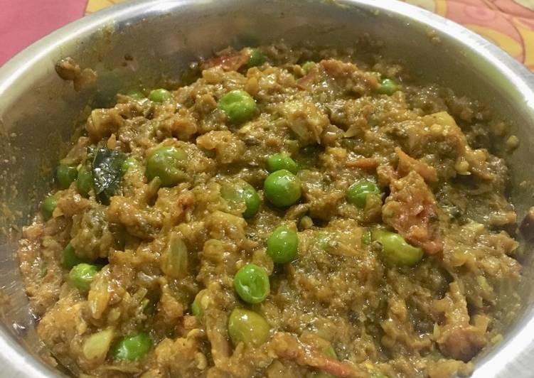 Recipe of Perfect Baingan bharta matar wala