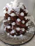 Panettone farcito con panna e cioccolato