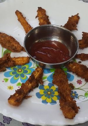 A picture of Crispy Spicy Baby corn fritters.
