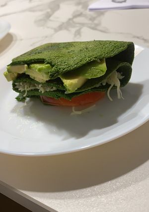 Una foto de Creps de espinacas