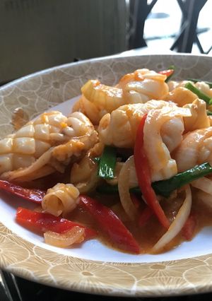 รูปของ หมึกผัดไข่เค็ม#งบ60บาท