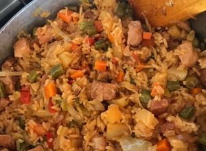 Una foto de Arroz apastelado