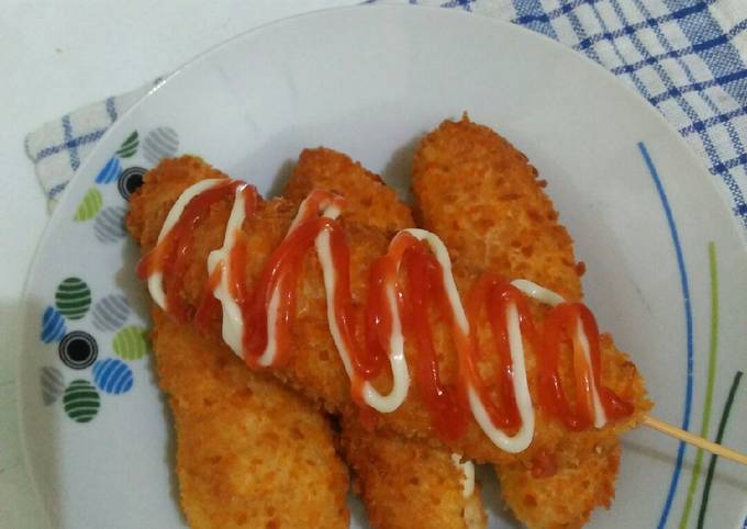 Resep Mozzarella Corndog Resep Mozzarella Corndog