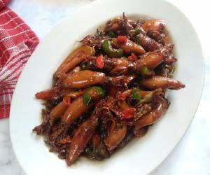 Ini Caranya Cumi Asin Saus Tiram Kecap Enak Bergizi