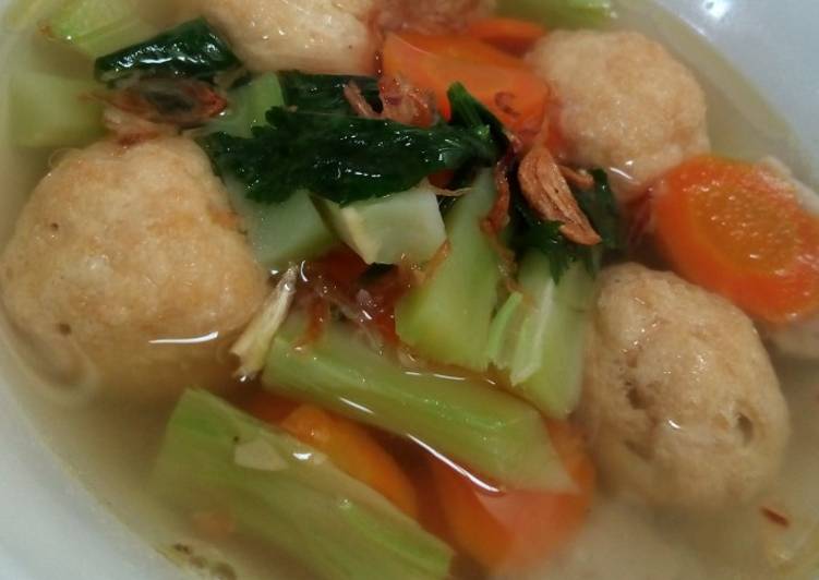 Bahan Sup bola-bola tahu anti ribet | Cara Membuat Sup bola-bola tahu anti ribet Yang Sedap