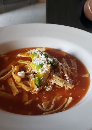 A picture of Tortilla Soup (Sopa Azteca).