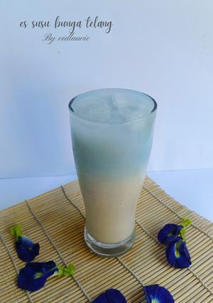 Foto resep Es Susu Bunga Telang