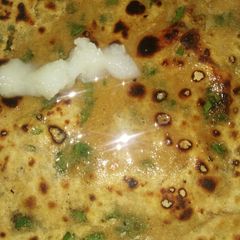 Butter spinach Paratha A picture of Butter spinach Paratha.