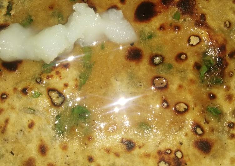 Butter spinach Paratha