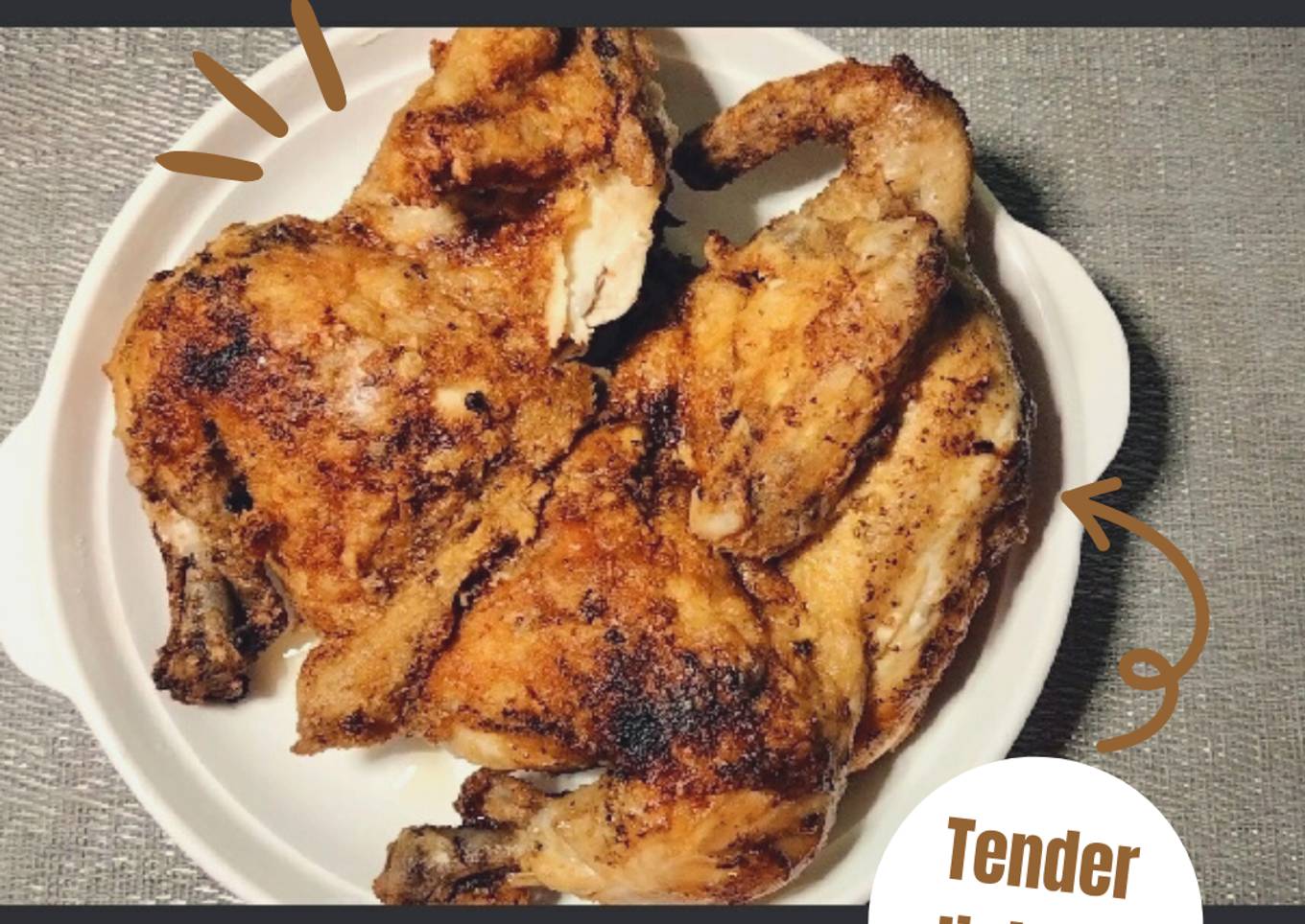 Fried Butterfly Chicken Ala Carmelita