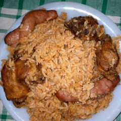 A picture of Homemade Jollof rice.