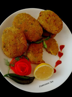 عکسی از دستور سیب زمینی سوخاری پنیری (توپک سیب زمینی)