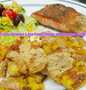 Recipe Crispy Potatoes &amp; Pan Fried Salmon with Summer Salad the Delicious Delicious