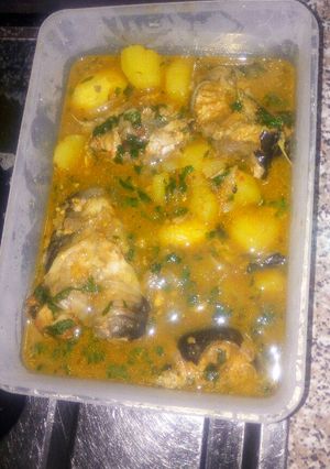 A picture of Sweet potatoe in Cat fish pepper soup.