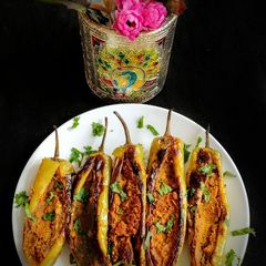 A picture of Rajasthani Bharwa Besan Mirchi.
