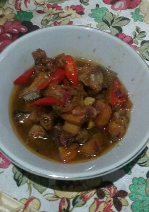 Foto resep Asam Manis Ikan Asin Tengiri Seadanya