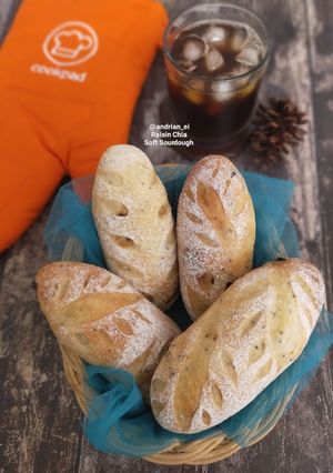 Foto resep Raisin Chia Soft Sourdough (Sweet Stiff Starter)