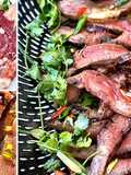 Grilled Wagyu Flank Steak with Cilantro-Scallion Salad