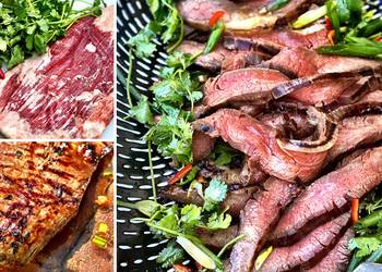 How to Make Perfect Grilled Wagyu Flank Steak with CilantroScallion Salad