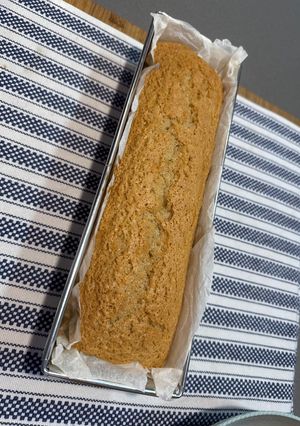 Una foto de Budín de manzanas verdes