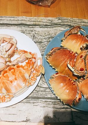 超簡單鮮甜酒蒸花蟹 的食譜成品照片