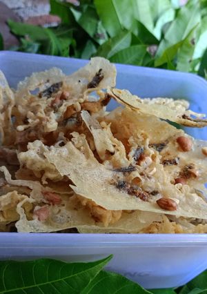 Foto resep Peyek ikan asin dan kacang tanah