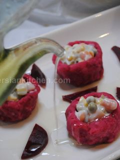 عکسی از دستور سالاد سیب زمینی و لبو