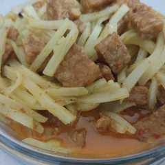 A picture of Labu siam & tempe kuah santan.