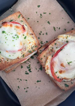 Une photo de Croque mr à l’italienne à l’air fryer