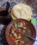 Caldo de camarón y mantarraya!!