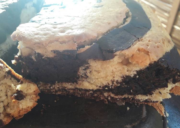 Queque cebra de chocolate y almendra