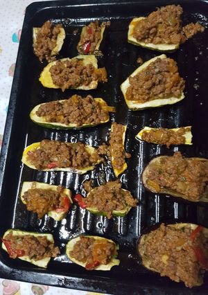 Una foto de Zucchinis rellenos