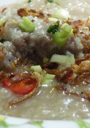 A picture of Bubur Lambuk (Malaysian Porridge).