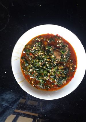 A picture of Fresh okro soup.