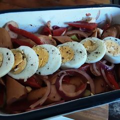 A picture of Sig's Summer Sausage Salad.